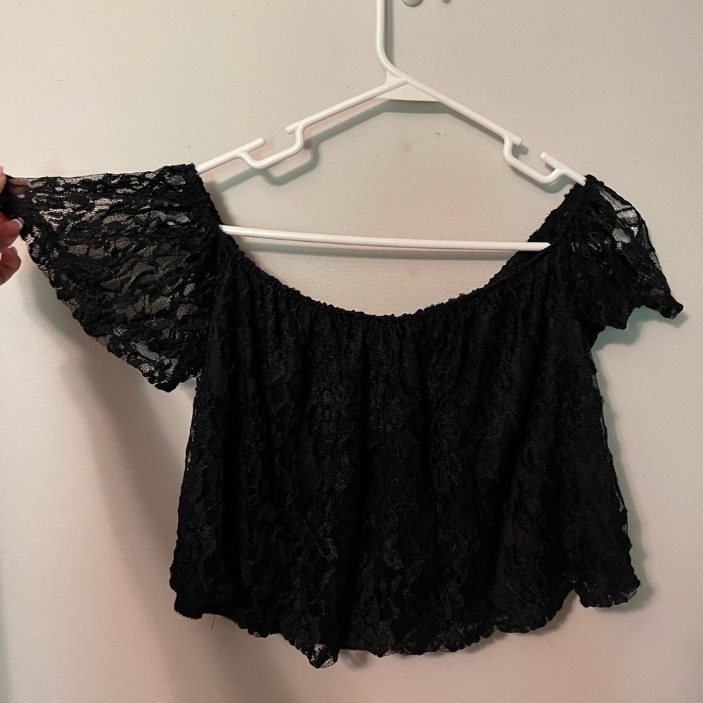Black Lace Short Sleeve